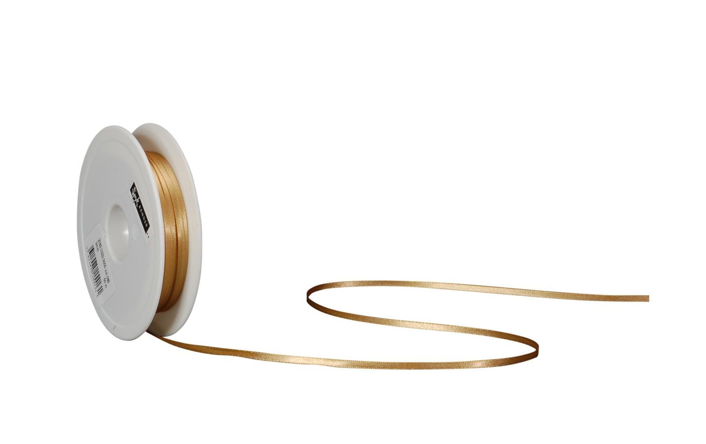 Spyk Geschenkband Satin gold, Breite: 3 mm, Länge: 50 m