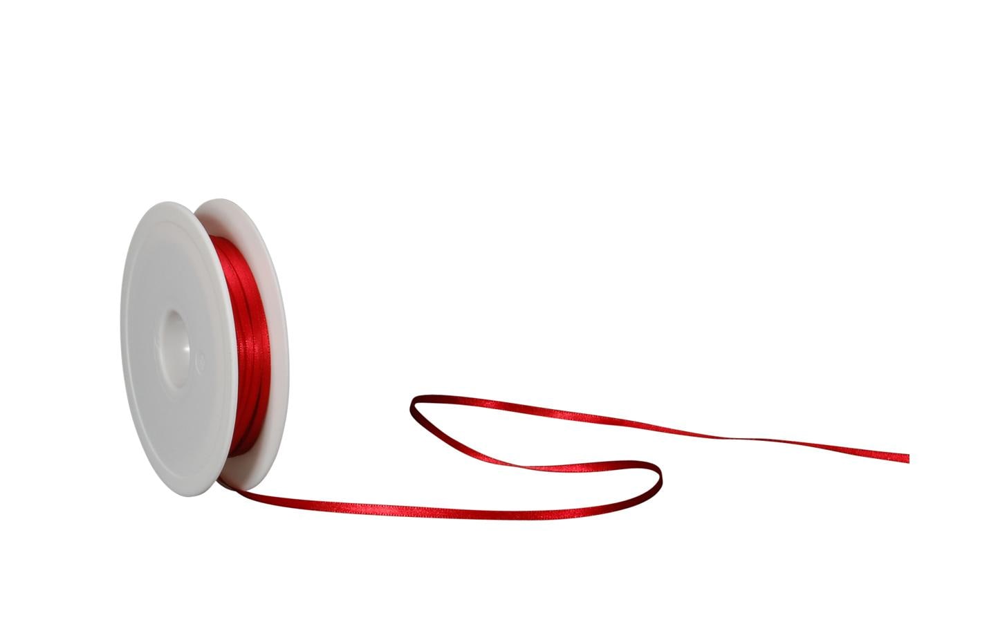 Spyk Geschenkband Satin rot, Breite: 3 mm, Länge: 50 m