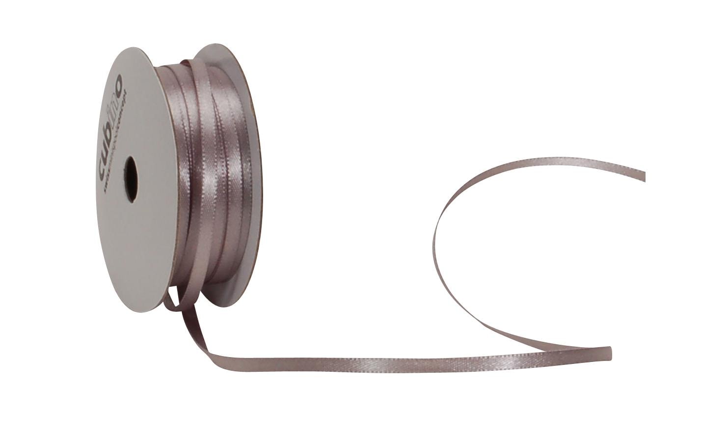 Spyk Geschenkband Satin silber, Breite: 3 mm, Länge: 8 m