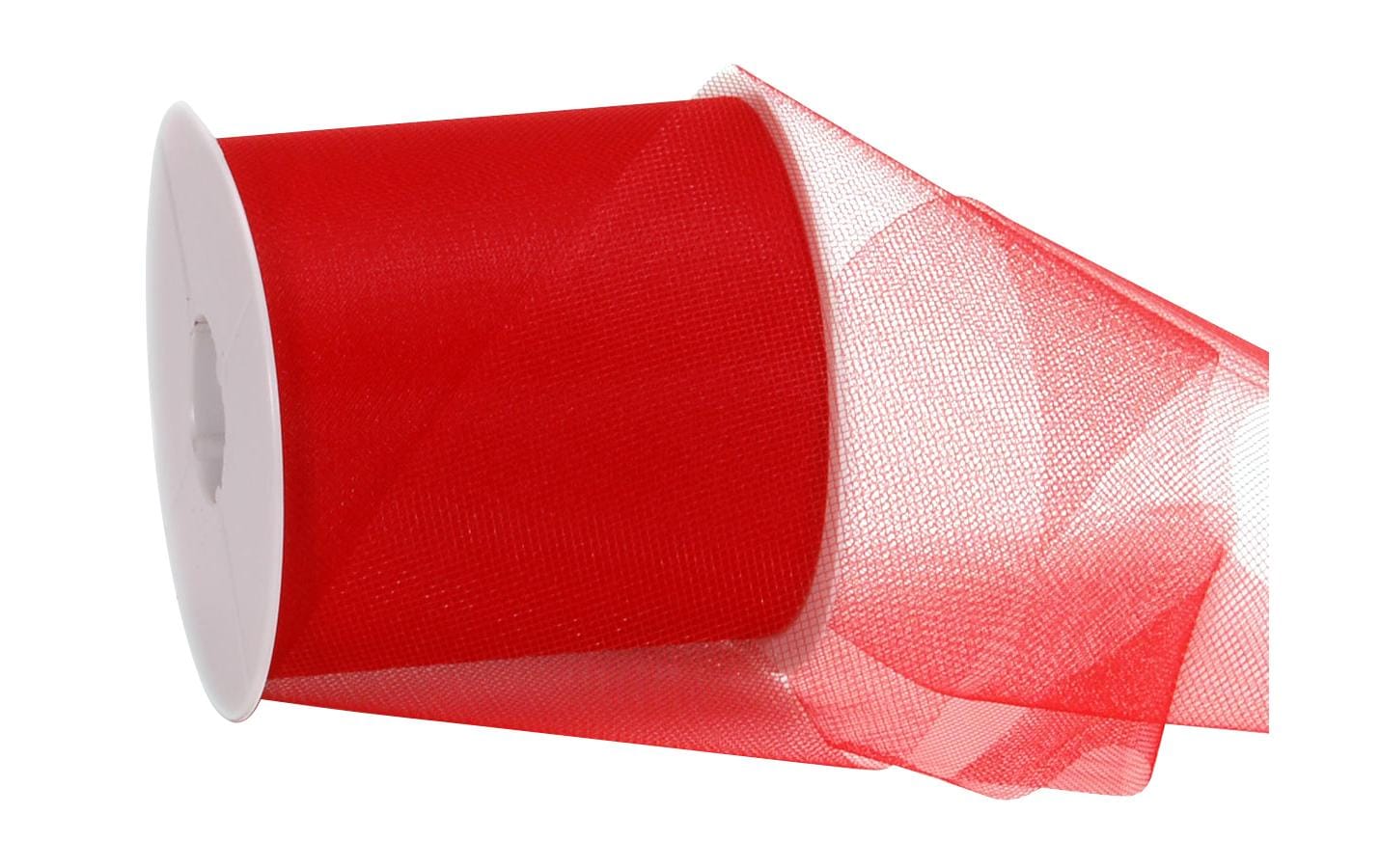 Spyk Geschenkband Torino Tulle rot, 100 mm x 50 m