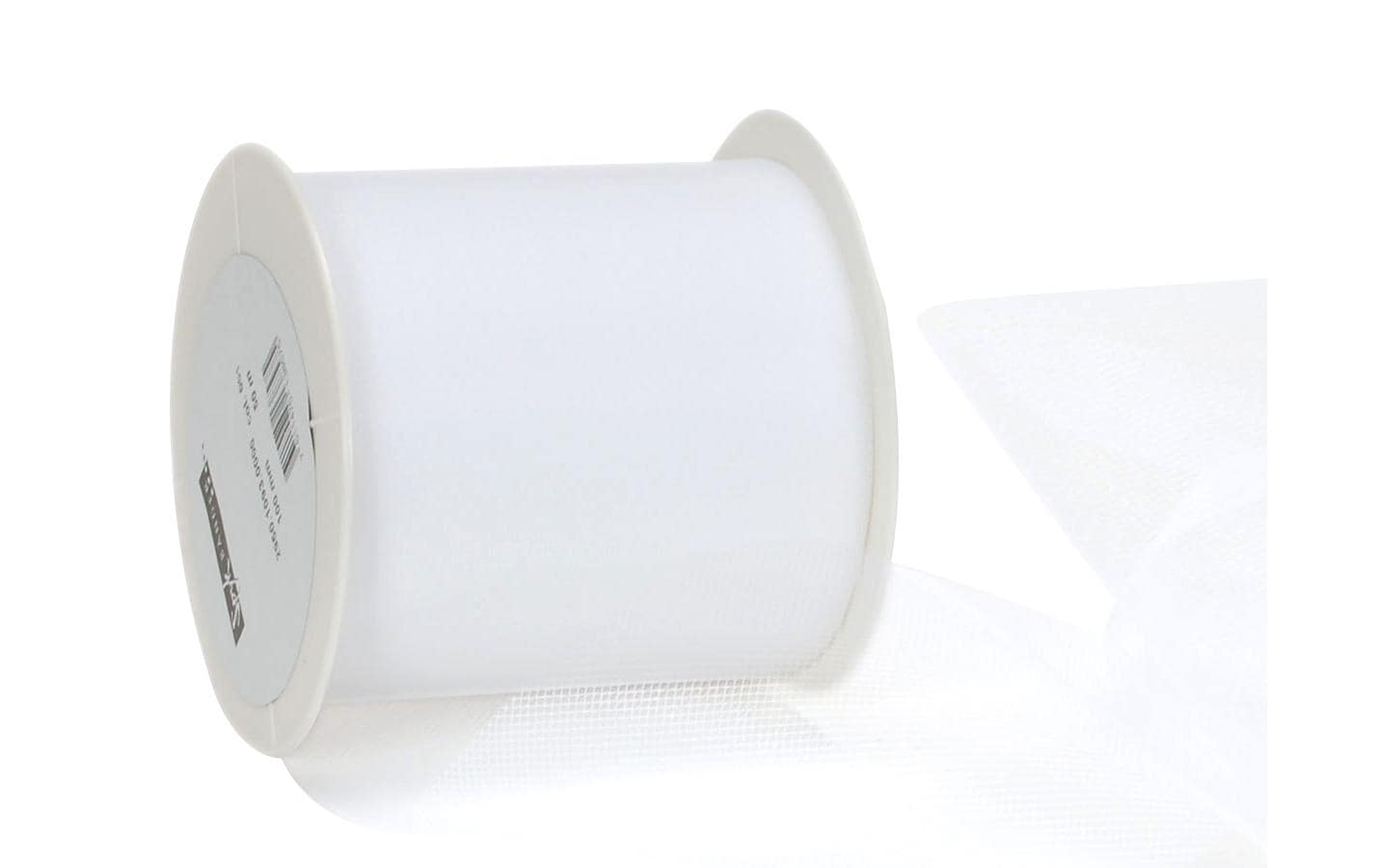 Spyk Geschenkband Torino Tulle weiss, 100 mm x 50 m