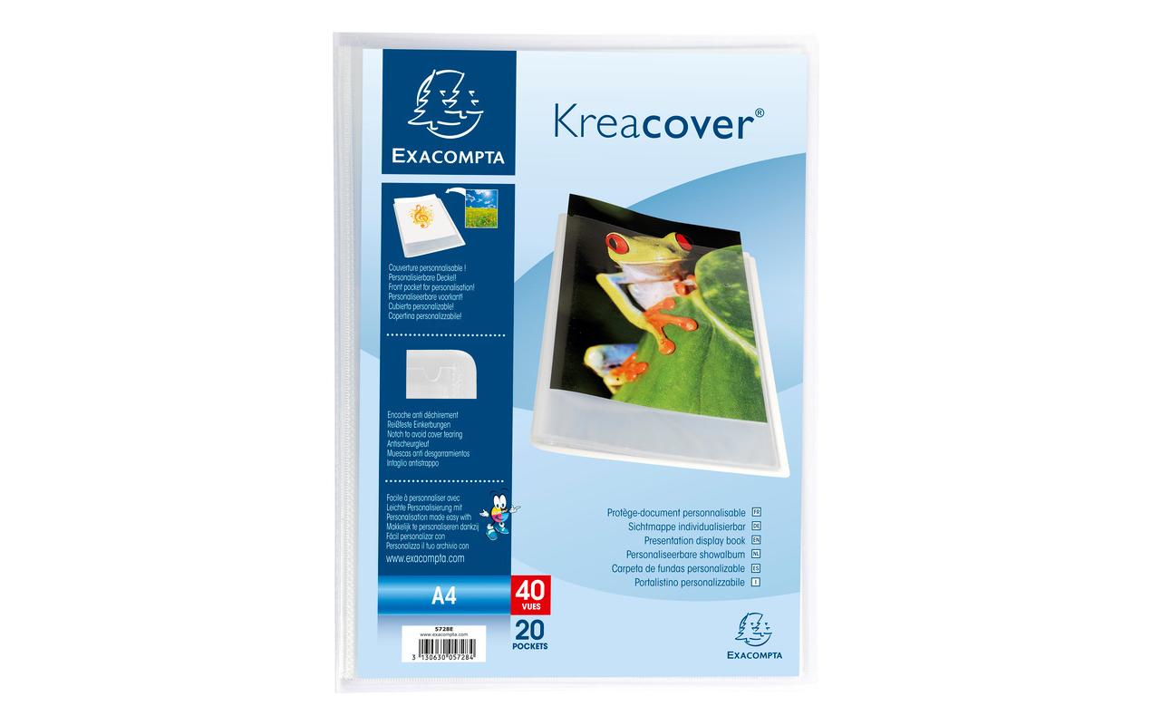 Exacompta Sichtbuch A4 transparent mit 20 Taschen, fester Deckel