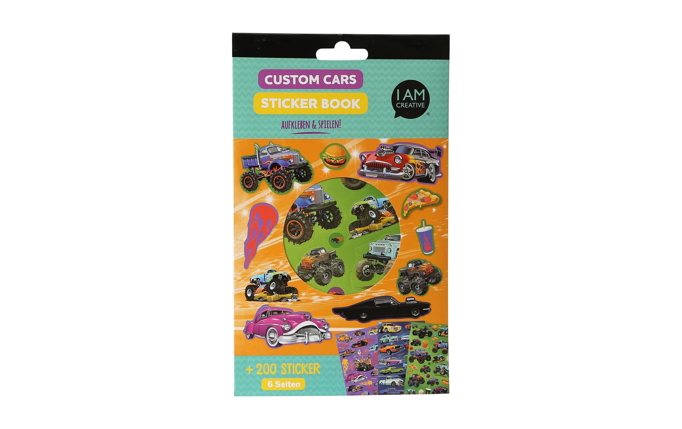I am Creative Stickerbuch Cars 6 Seiten