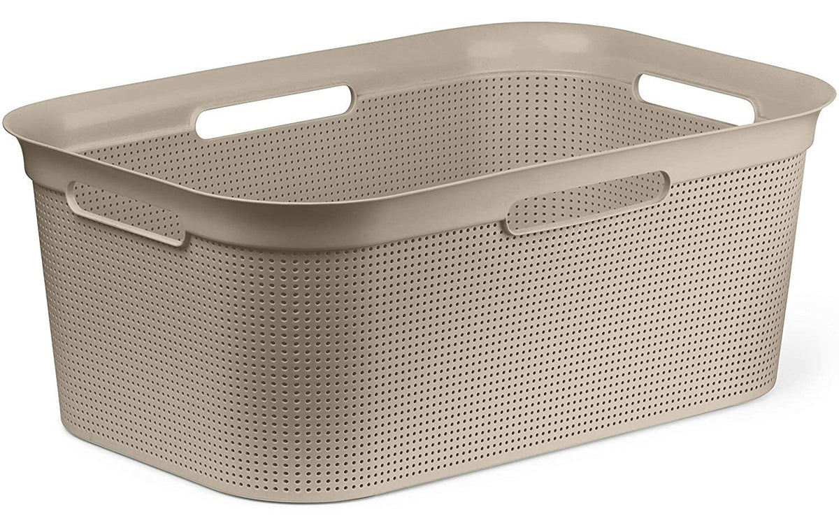 Rotho Wäschekorb Brisen 41 Liter cappuccino, 596x396x232 mm