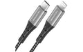 DeleyCON Lightning-USB-C Kabel 1.5m, SW-GR Apple MFI zertifiziert und lizenziert