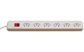 Brennenstuhl Swiss-Line Steckdosenleiste 6xT13 quer, mit Schalter, gr, 2m Kabel