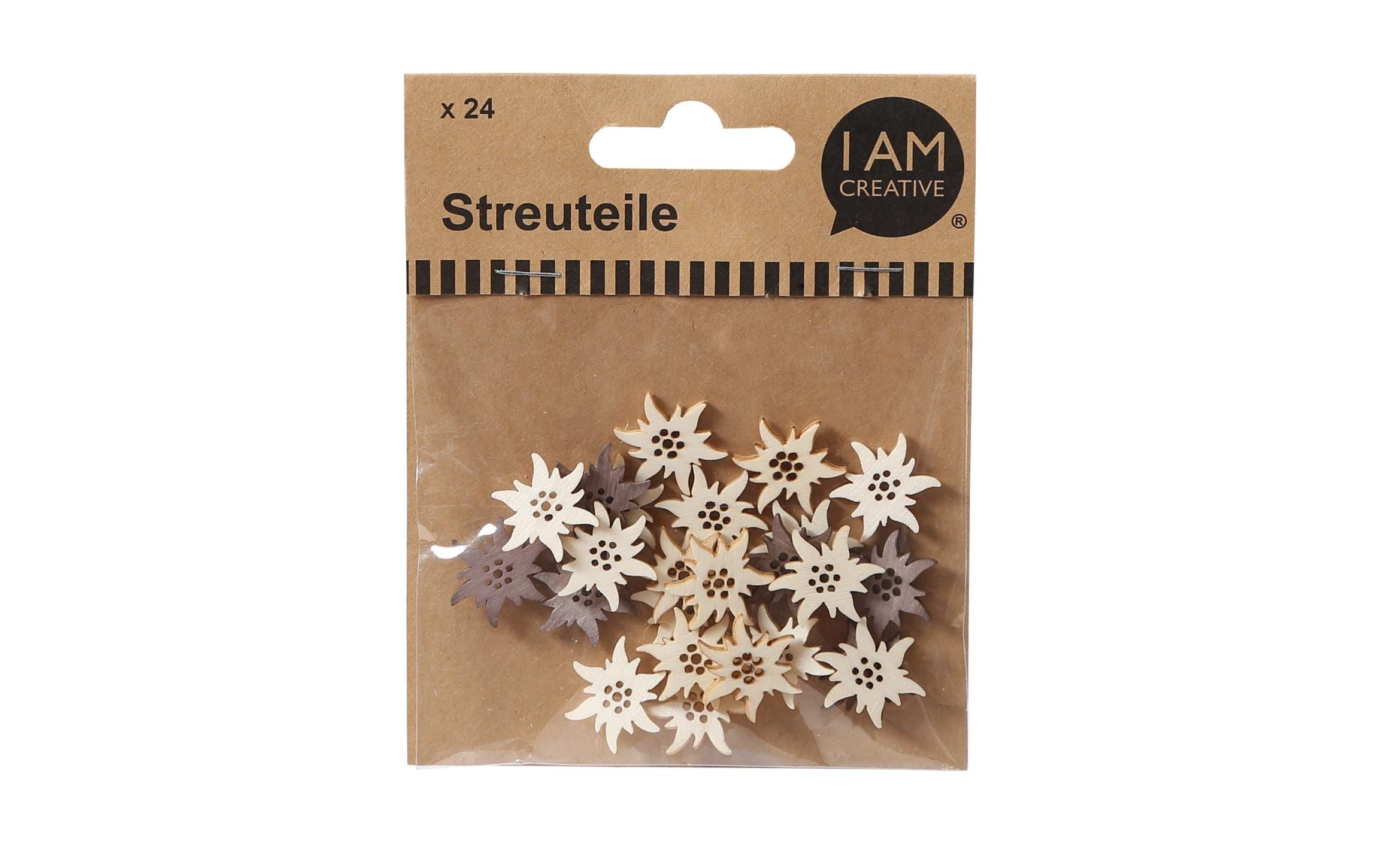 I am Creative Streuteile Edelweiss 2 cm 24 Stück