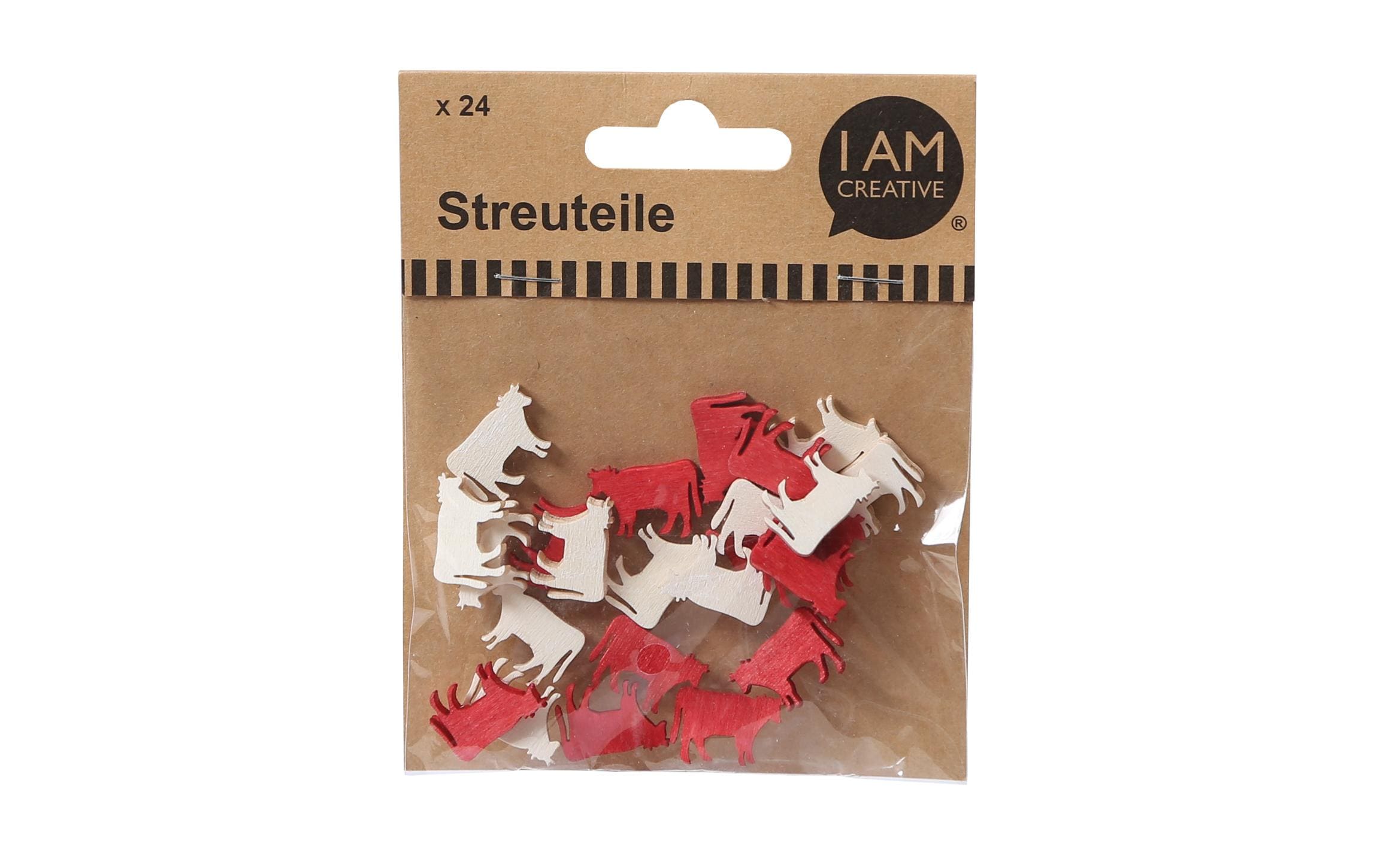I am Creative Streuteile Kuh 2 cm 24 Stück