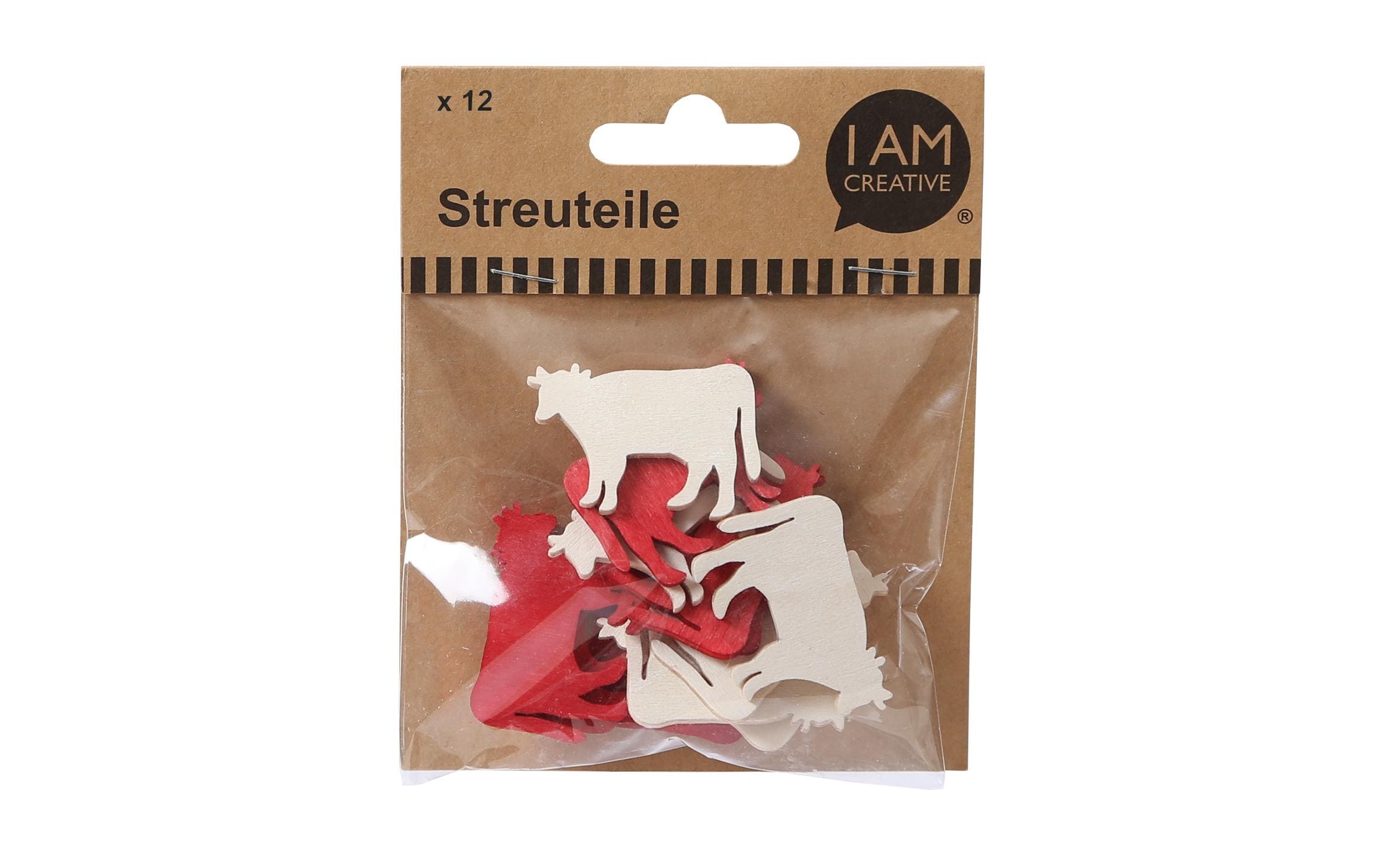 I am Creative Streuteile Kuh 4 cm 12 Stück