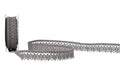 Spyk Geschenkband Cubino Spitzen grau, 14 mm x 2 m
