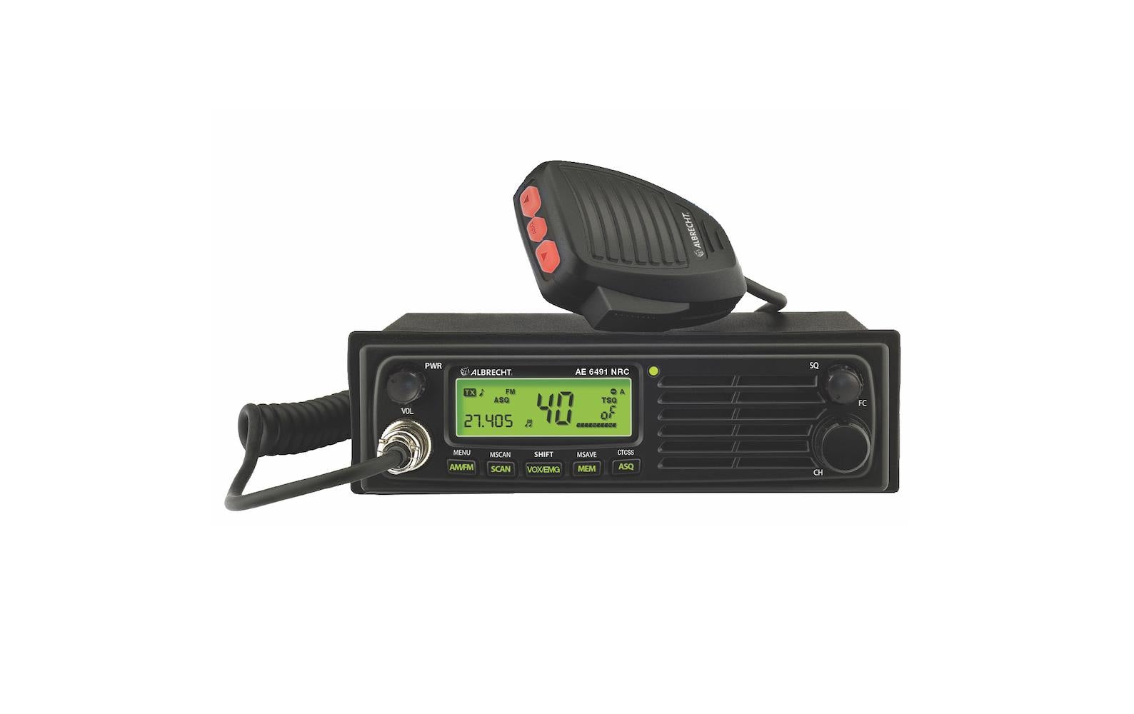 Albrecht CB-Funkgerät AE 6491 NRC, 12/24V VOX Freisprechfunktion, Geräuschfilter