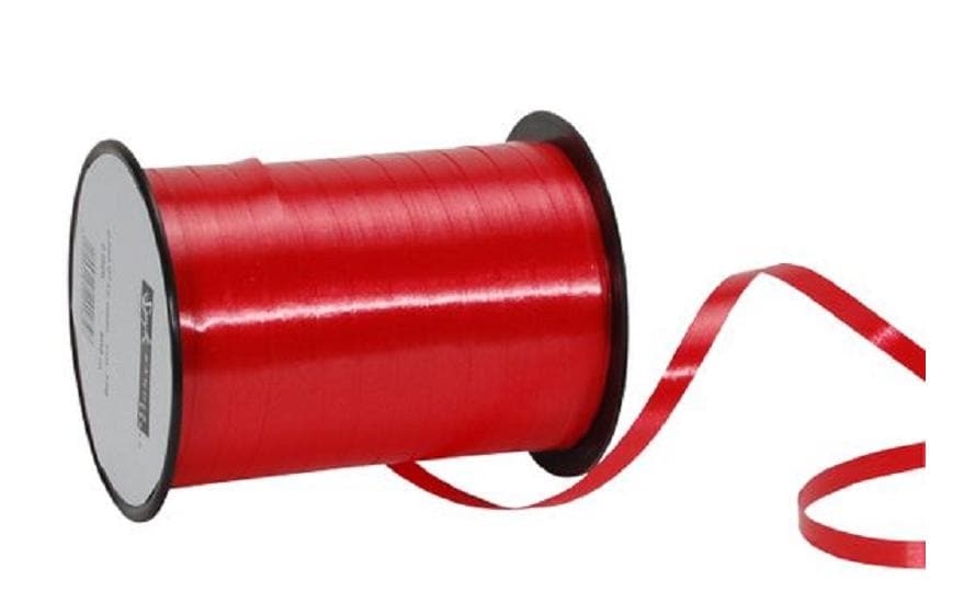 Spyk Geschenkband Poly glatt rot, Breite: 7 mm, Länge: 500 m