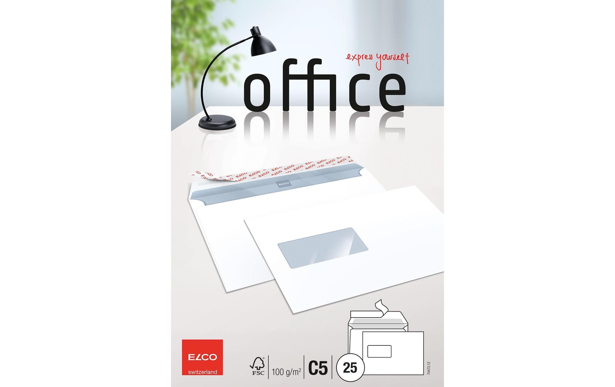 Elco Office Couvert C5 weiss Inhalt à 25 Couvert, Fenster links