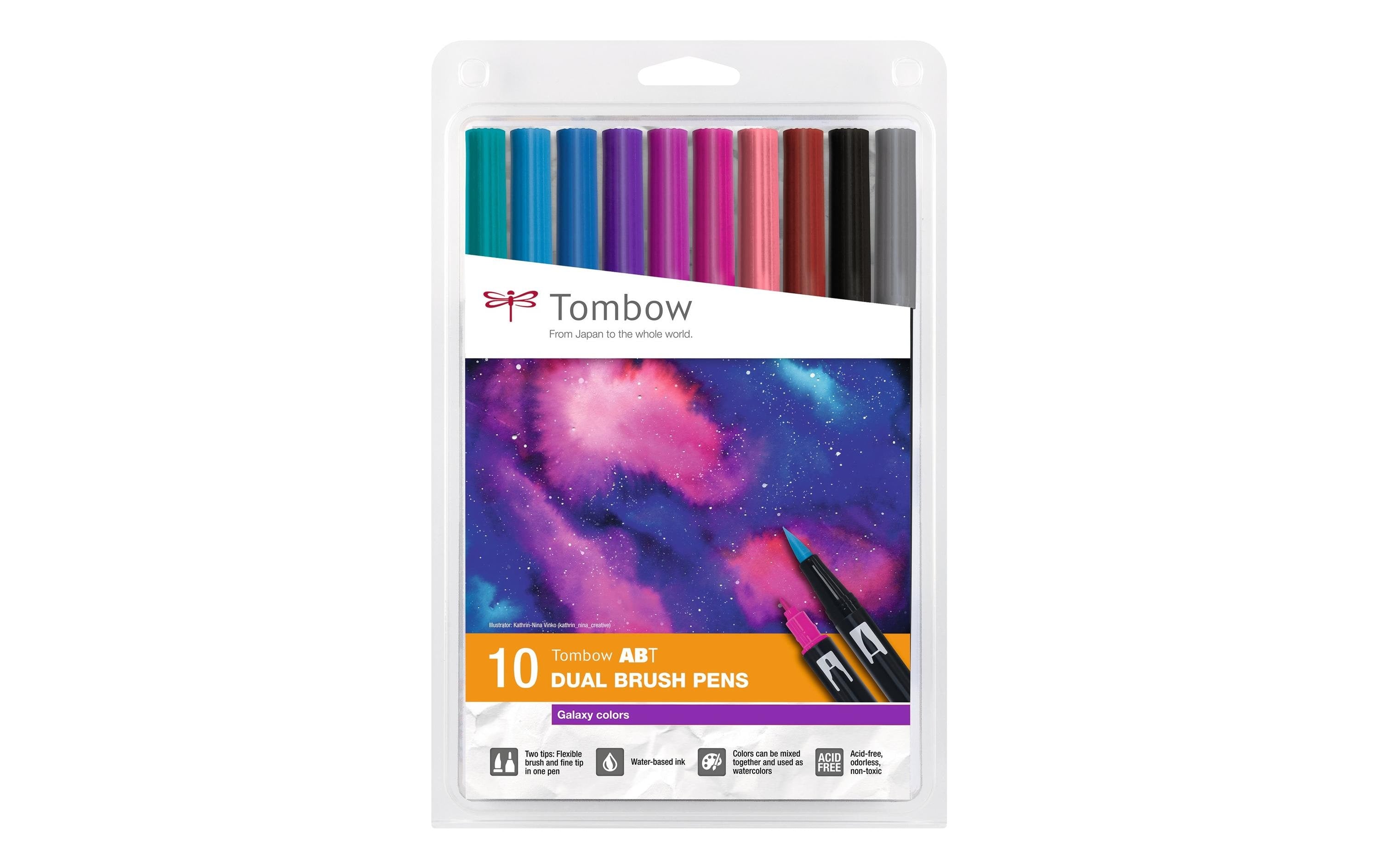 TOMBOW ABT Dual Brush Pen 10er-Set Galaxy Colors