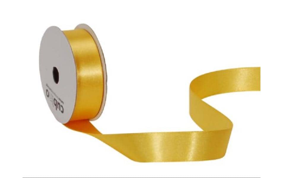 Spyk Geschenkband Satin gelb, Breite: 16 mm, Länge: 5 m