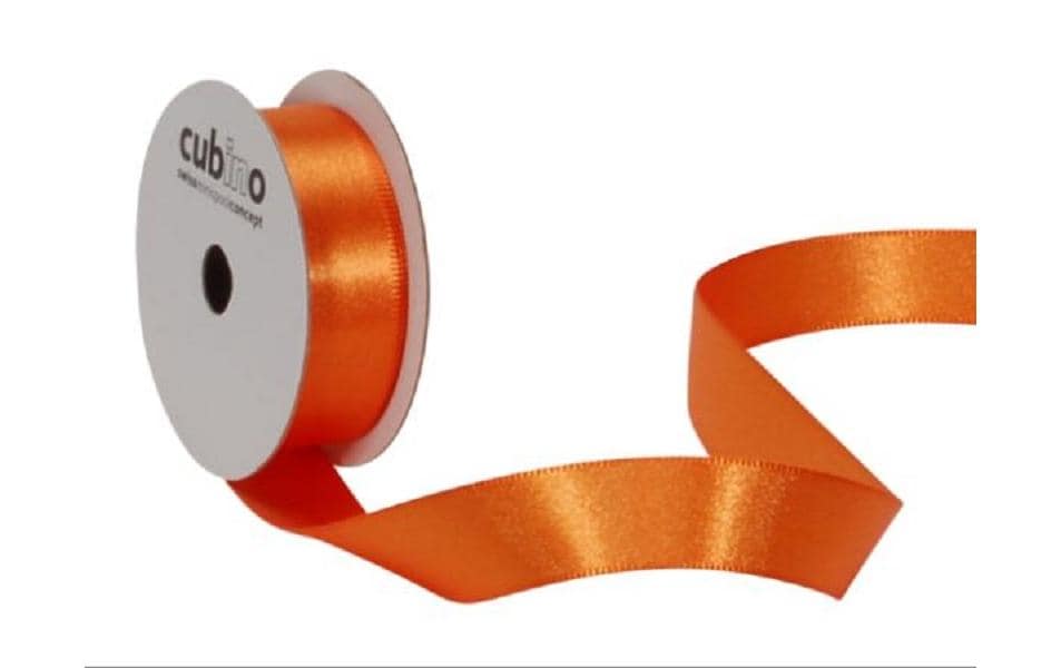 Spyk Geschenkband Satin orange, Breite: 16 mm, Länge: 5 m