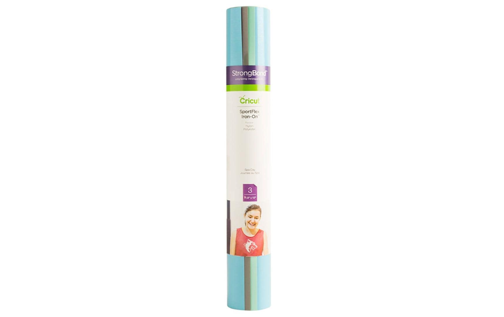 Cricut Aufbügelfolie Sportflex Spa Day Musterpack, 3 Blatt à 30 x 30.5 cm
