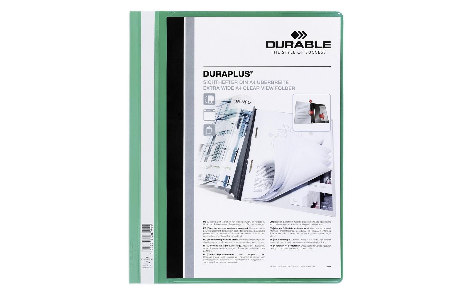Durable Schnellheft Duraplus A4+ grün