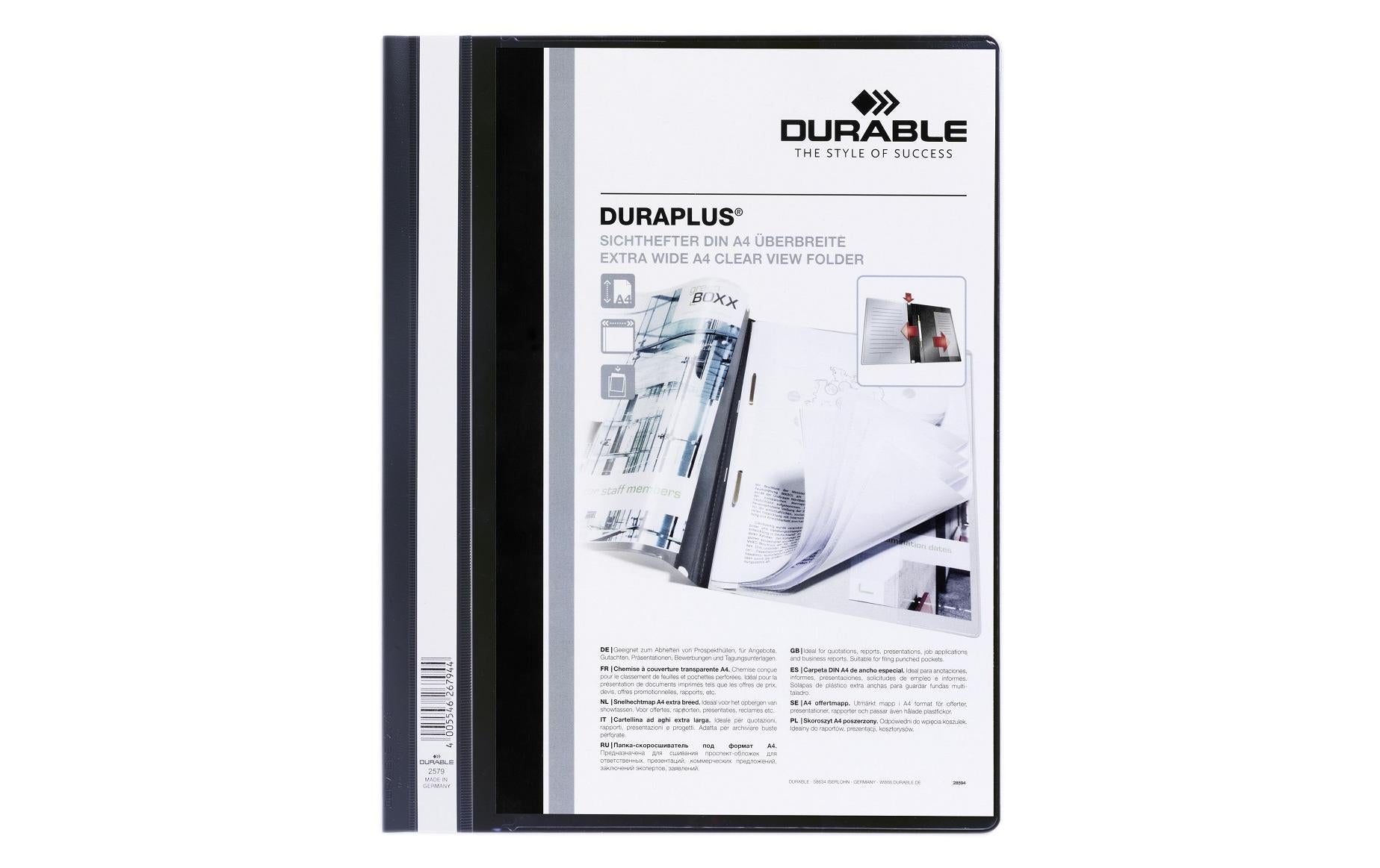 Durable Schnellheft Duraplus A4+ schwarz