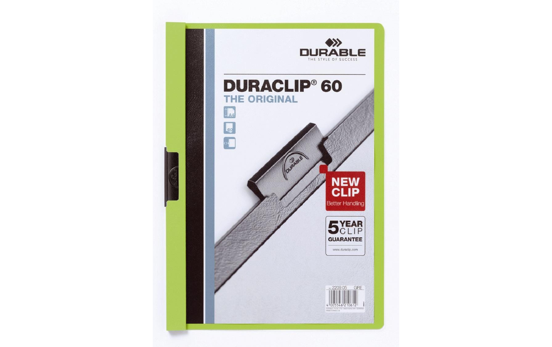 Durable Duraclip 60 A4 grün, 1 Stück für ca. 60 Blatt