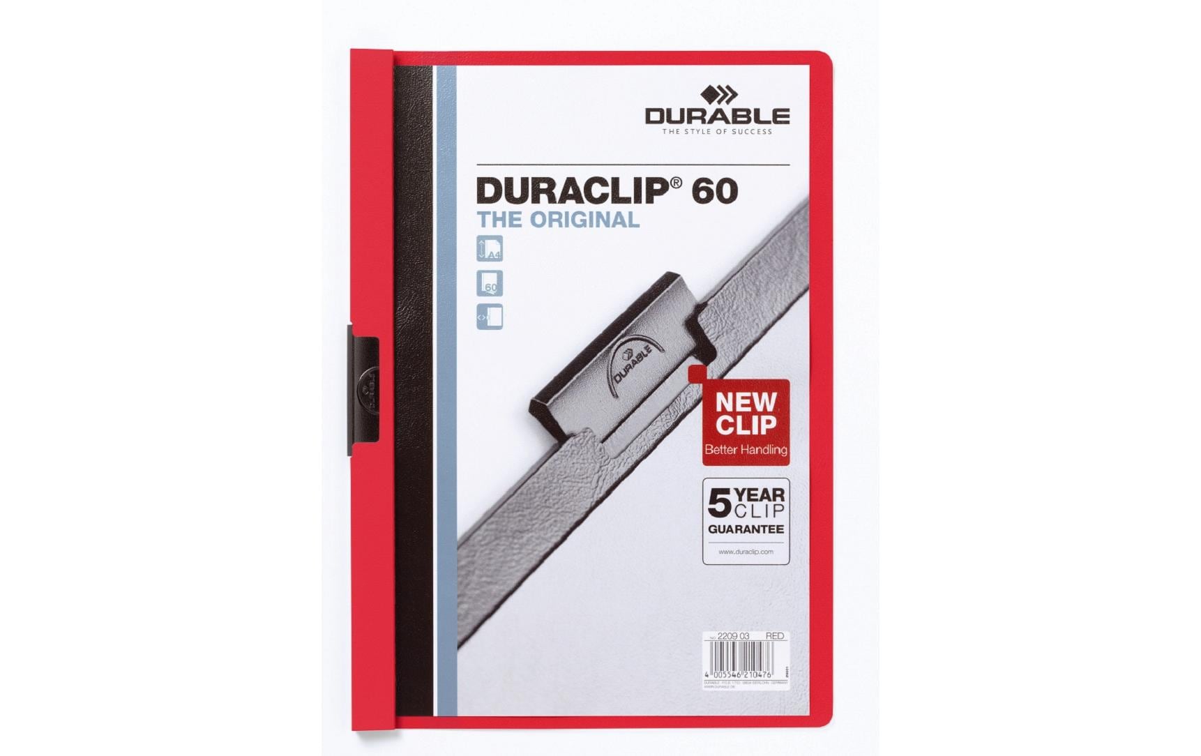 Durable Duraclip 60 A4 rot, 1 Stück für ca. 60 Blatt