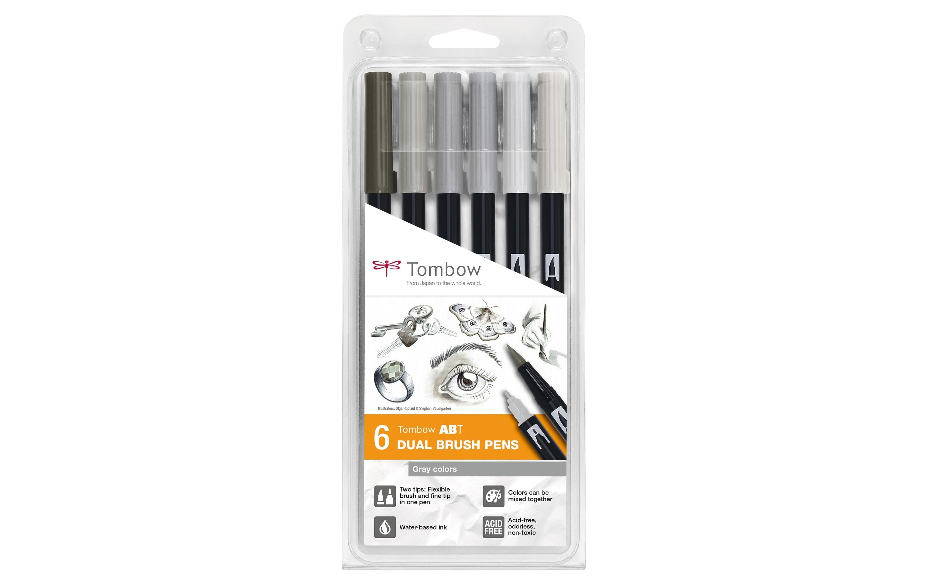 TOMBOW ABT Dual Brush Pen 6er-Set Gray Colors