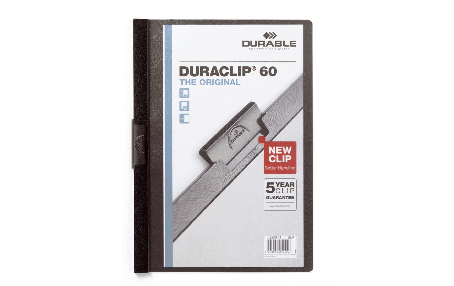 Durable Duraclip 60 A4 schwarz, 1 Stück für ca. 60 Blatt