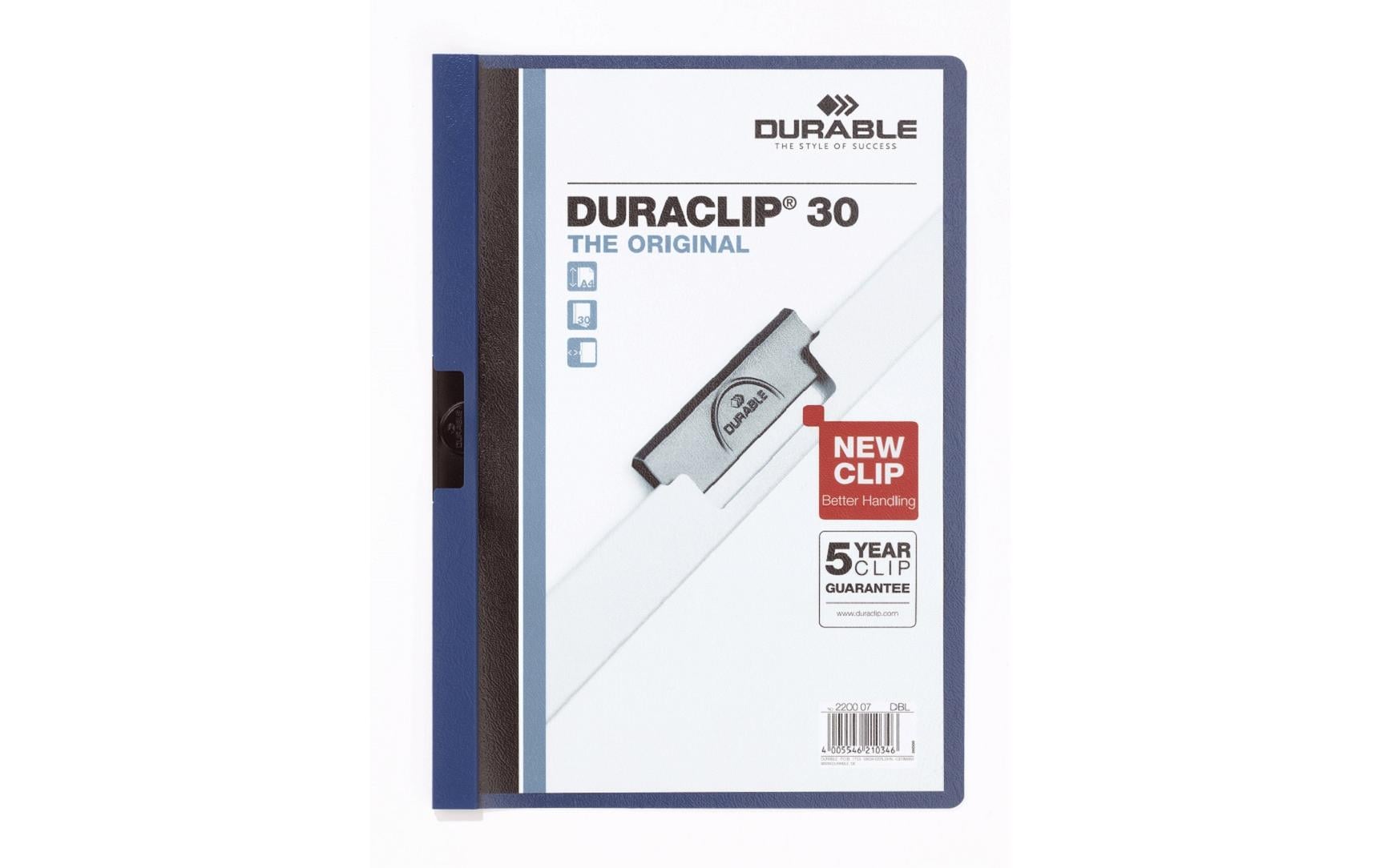 Durable Duraclip 30 A4 dunkelblau, 1 Stück für ca. 30 Blatt