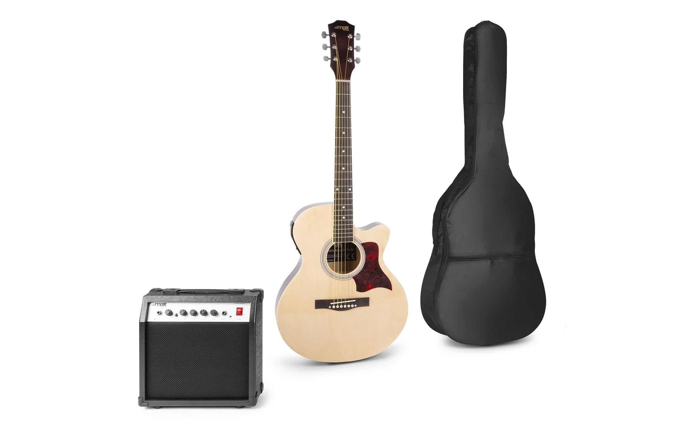 MAX ShowKit Elekroakustikgitarrenset, natur
