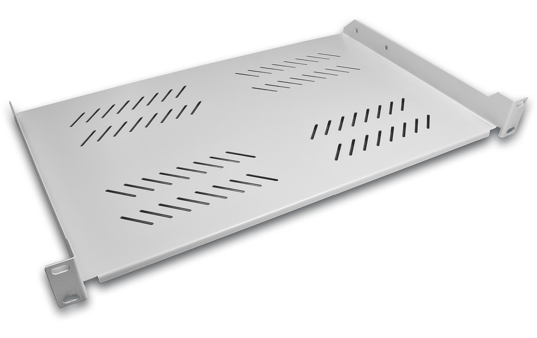 19" WIREWIN  1HE Fachboden, festeinbau, Tiefe 280mm, grau