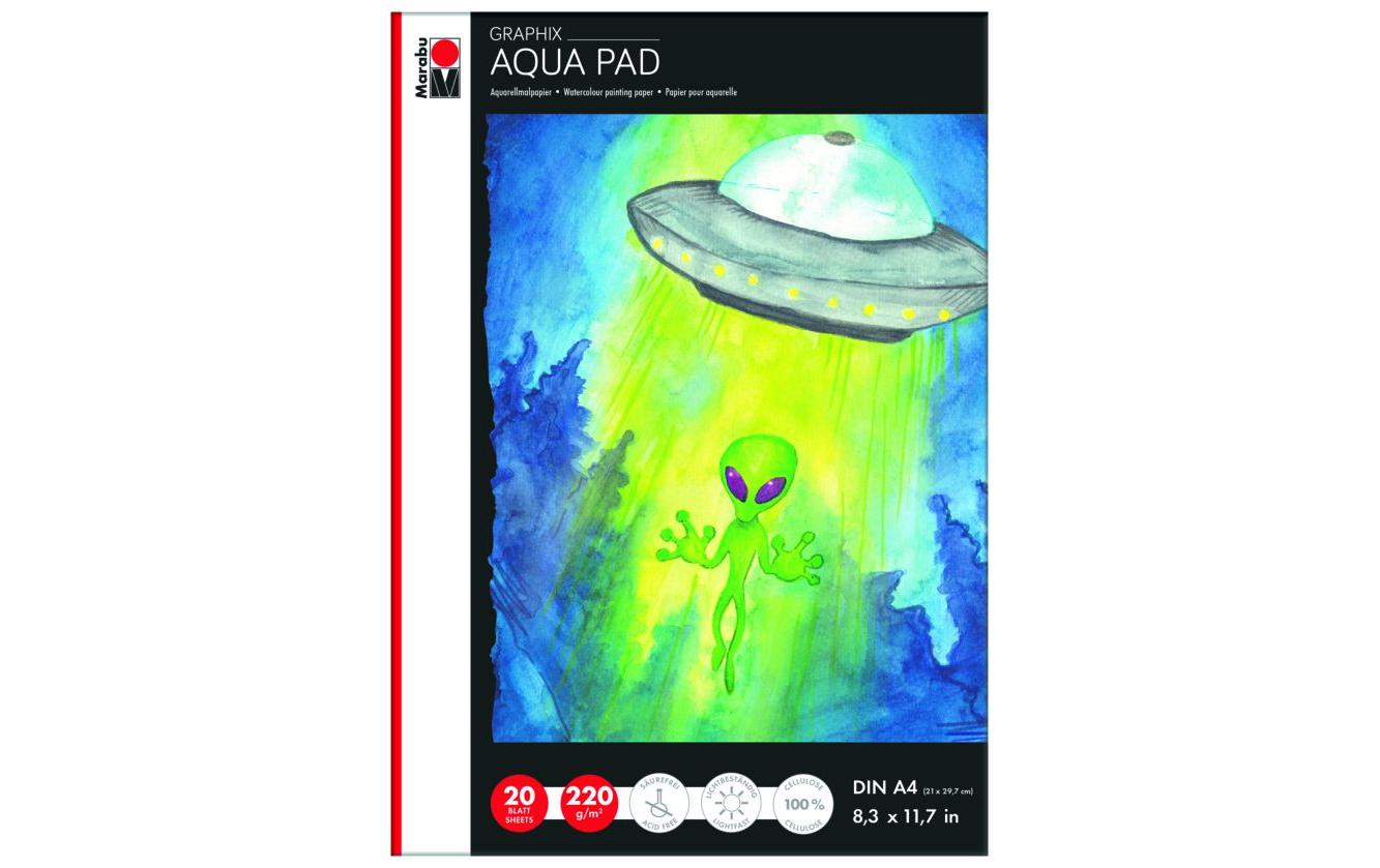Marabu Malblock Aquarell Graphix A4 20 Blatt, 220 g/m2