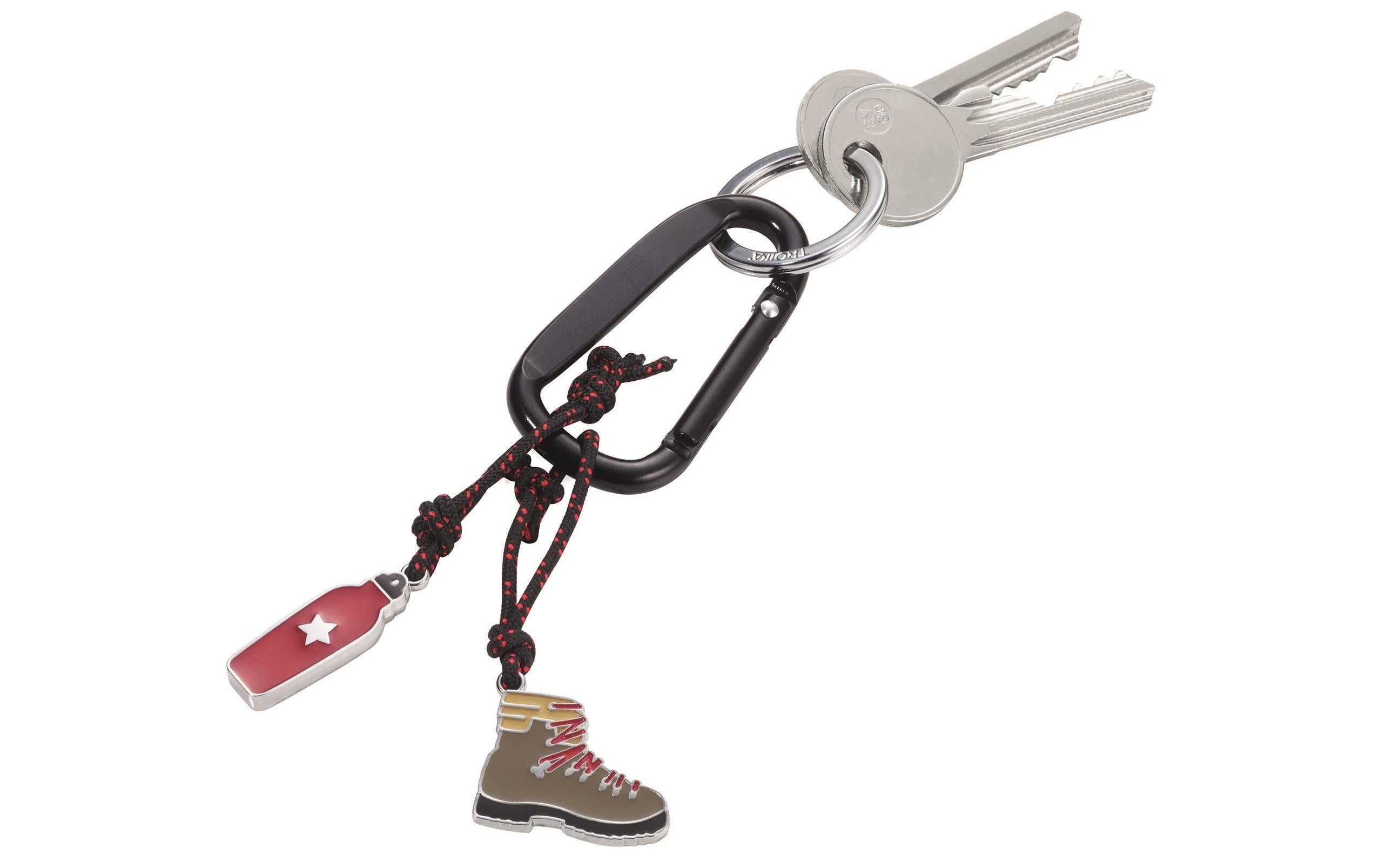TROIKA Schlüsselanhänger Wanderfreund Karabiner, mehrfarbig