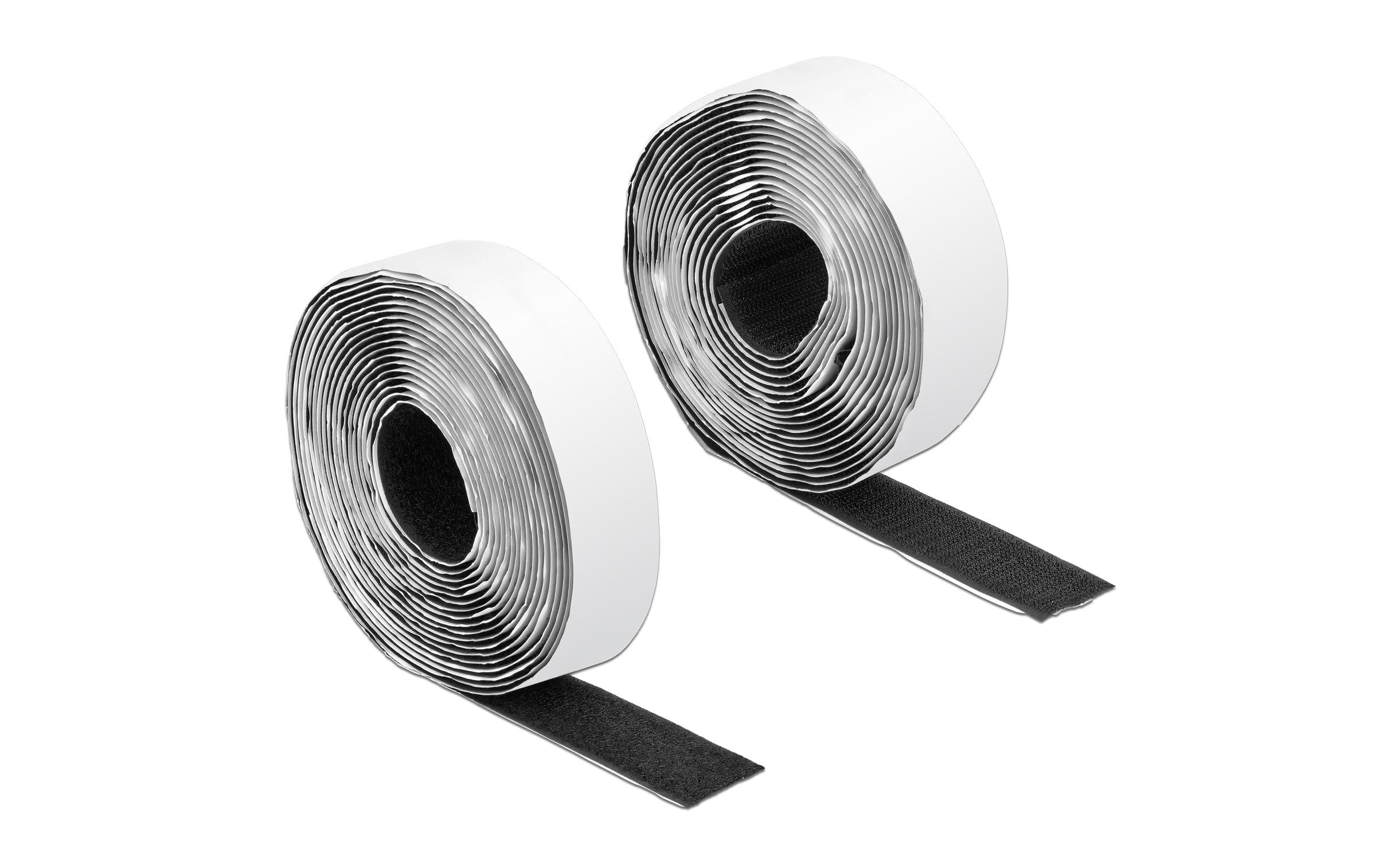 Delock Klettband, 5mx25mm Haft und Flauschband schwarz