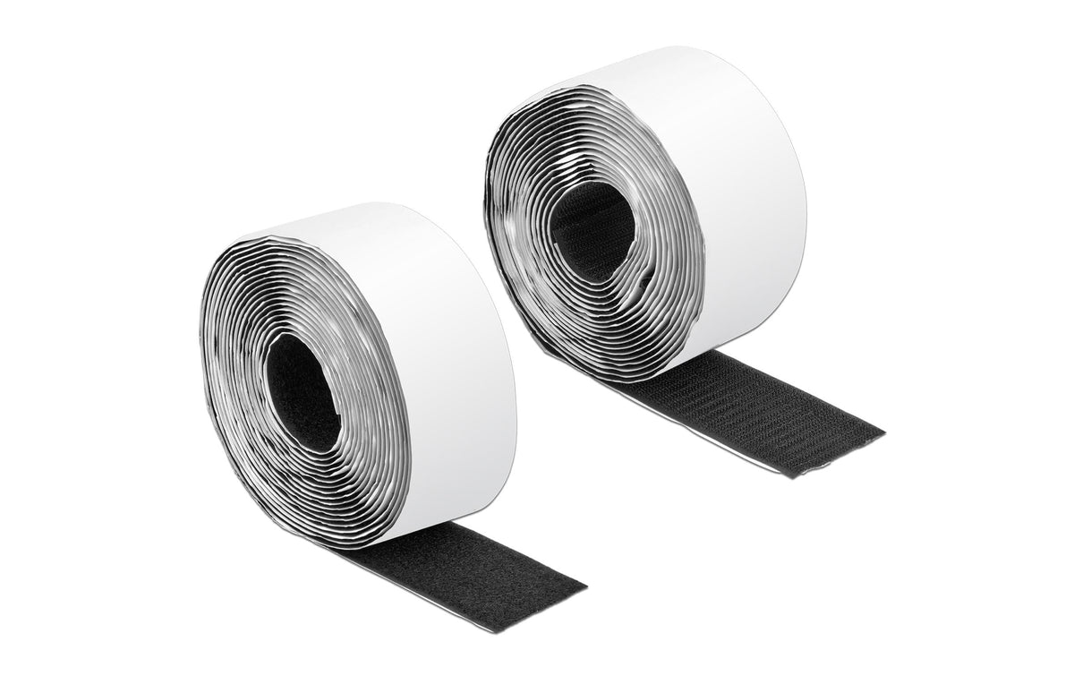 Delock Klettband, 5mx50mm Haft und Flauschband schwarz
