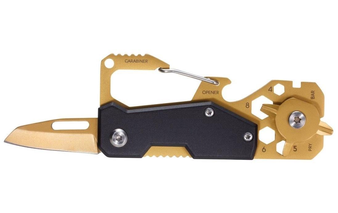 TROIKA Toolinator Mini Werkzeug 10 Funktionen, gold/schwarz