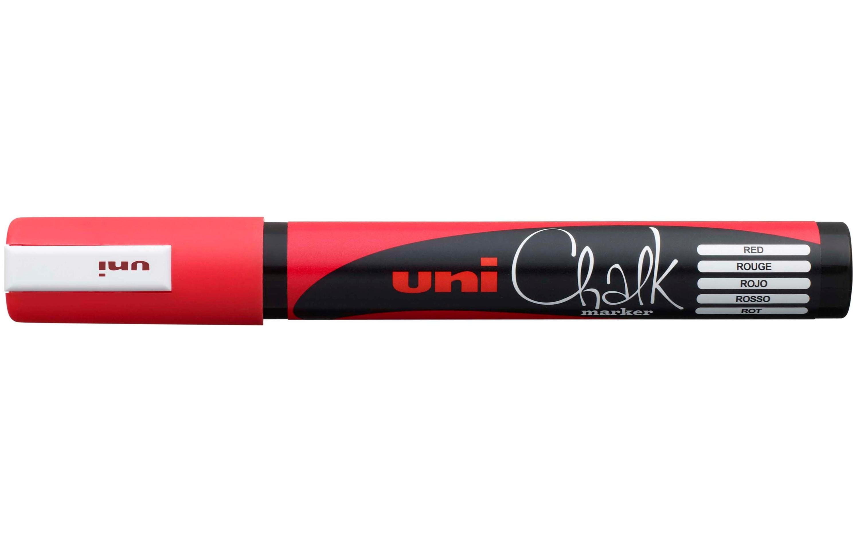UNI CHALK Kreidemarker PWE-5.M Rundspitze 1.8-2.5mm, rot