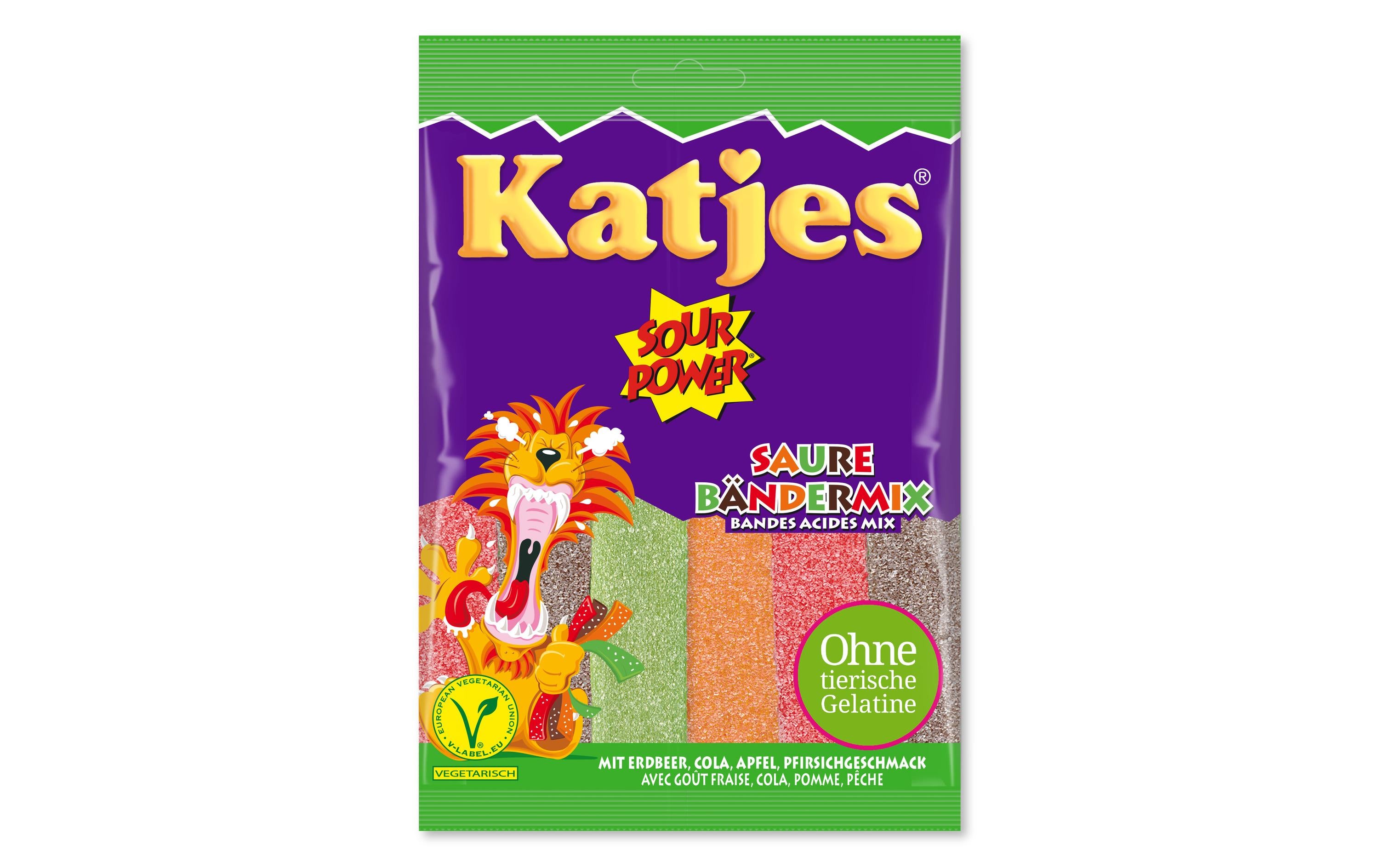 Katjes Sour Power Bänder Mix Btl. 200 g