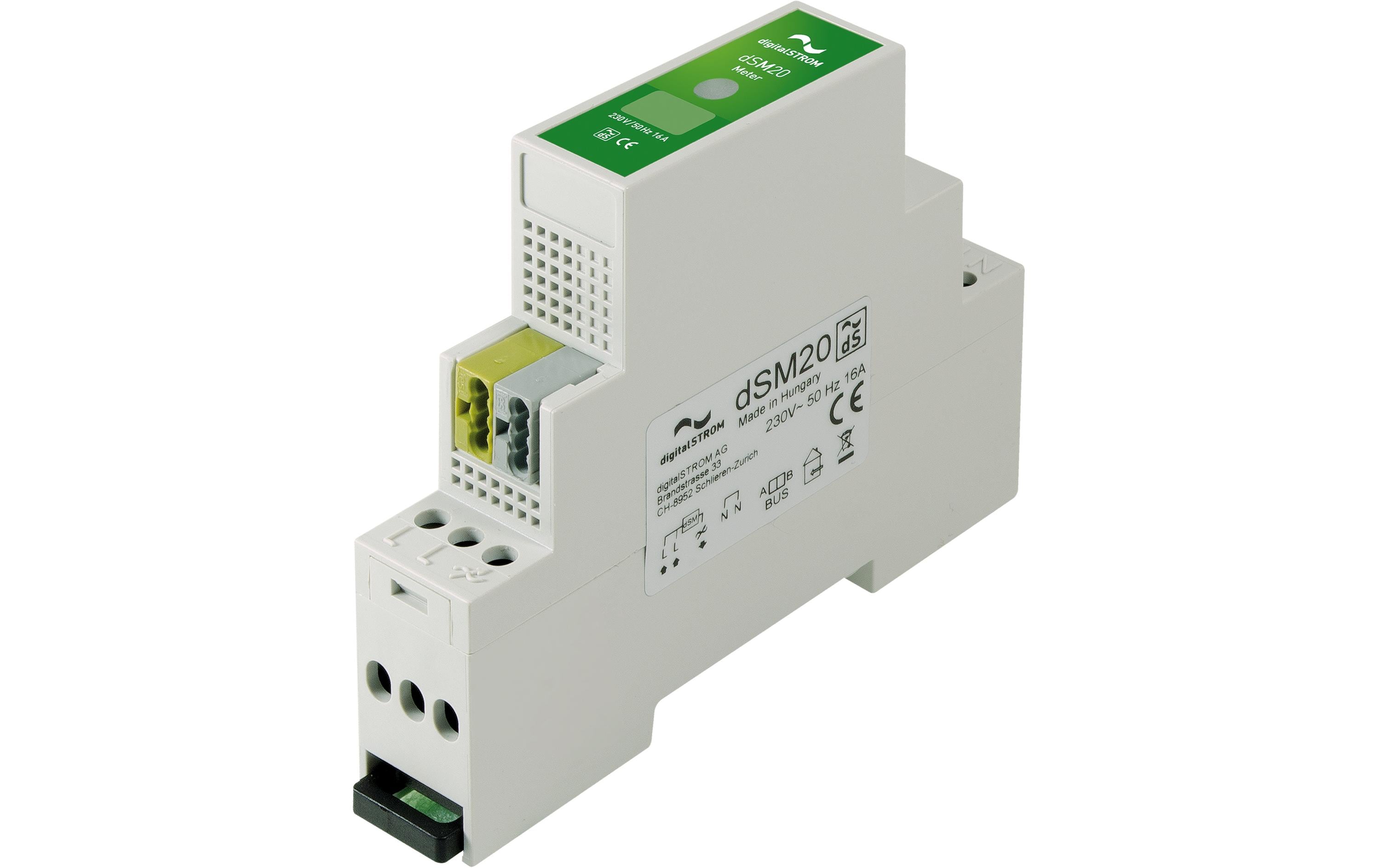 digitalSTROM-Meter dSM20, für DIN-Schiene Steuermodul, weiss/grau, 16 A
