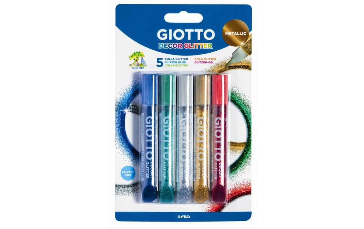 Giotto Glitterglue Glitzer Metallix 5 Stück