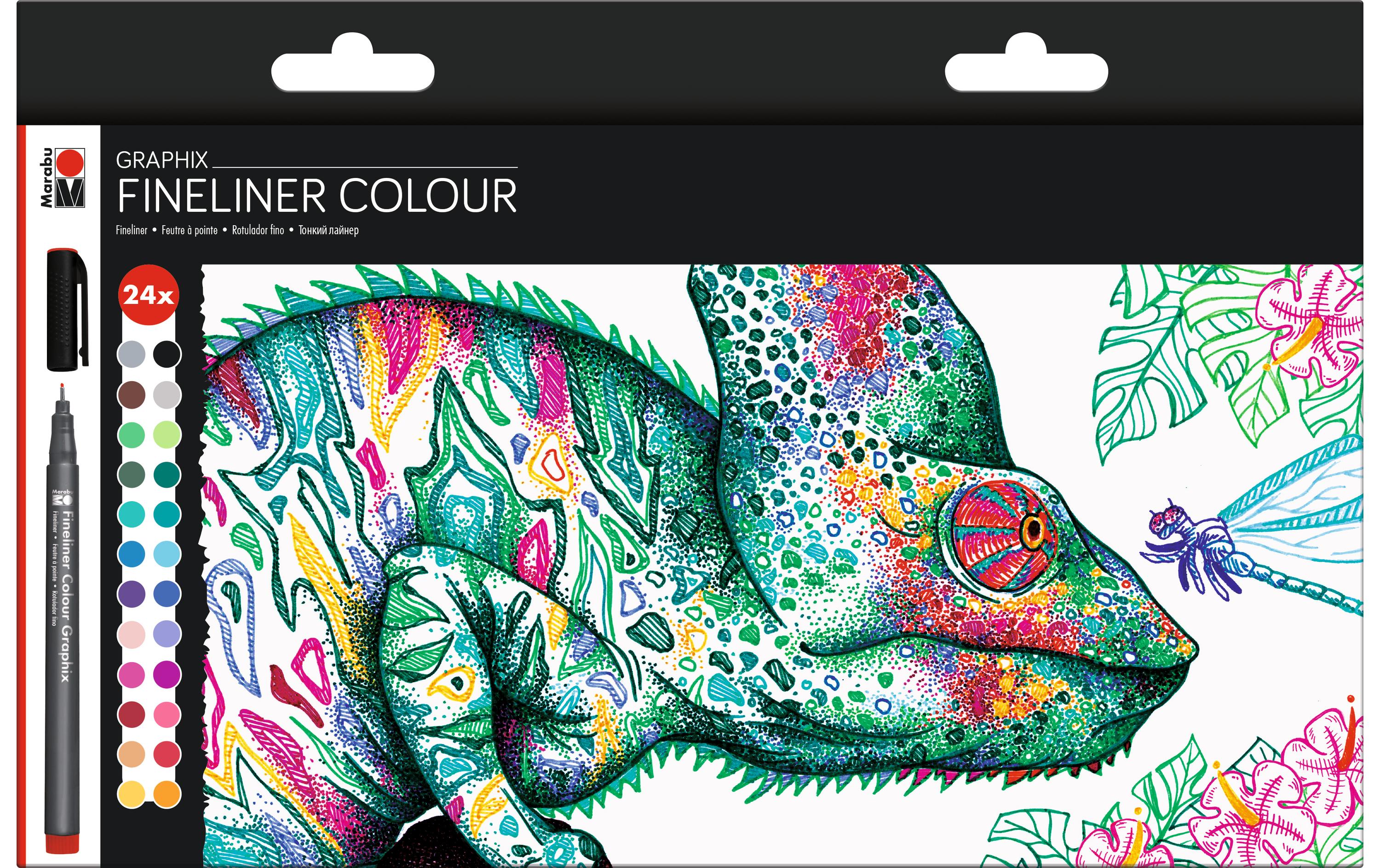 Marabu Fineliner Graphix Hypnotize 24 Stück, 0.5 mm