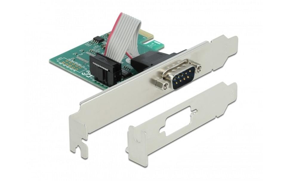 Delock 90006 PCI Express Karte 1 x Seriell, 1x RS-232, 921.6 Kbps, LP