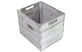 Holz Zollhaus Vintage Holzkiste Shabby Weiss, Kiefer, 33 x 33 x 38 cm, FSC 100%