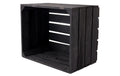 Holz Zollhaus Obstharasse schwarz Kiefer, 50x40x30 cm, FSC 100%