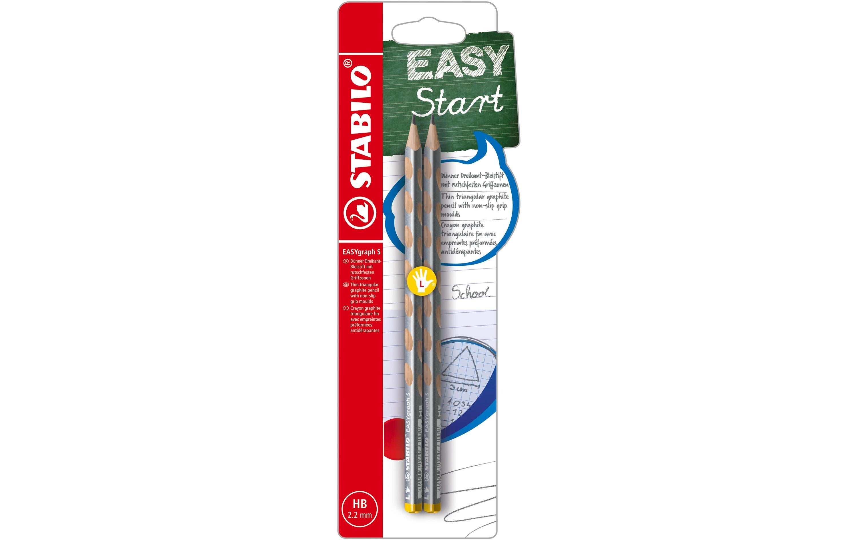 EASYgraph S Metallic Edition L Bleistift silber, 2er Blister