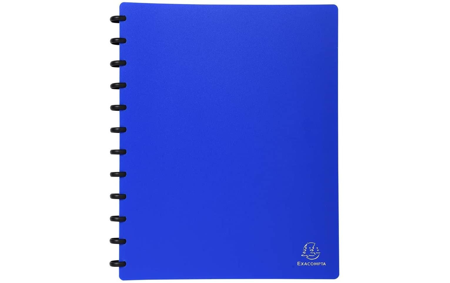 Exacompta Sichtbuch A4 Blau 30 Hüllen herausnehmbar, Polypropylen