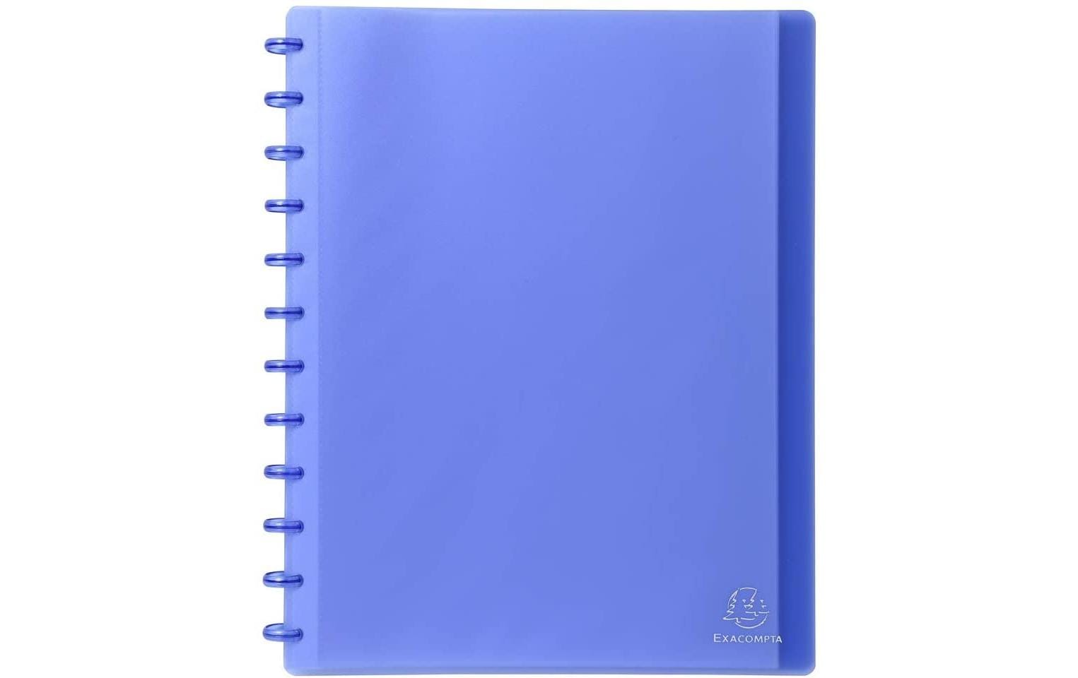 Exacompta Sichtbuch A4 Blau/Transparent 30 Hüllen herausnehmbar, Polypropylen