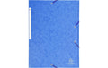Exacompta Gummibandmappe A4 Maxi Blau 425 g/m²,3 Klappen,B 3.5cm,300 Blatt,Karton