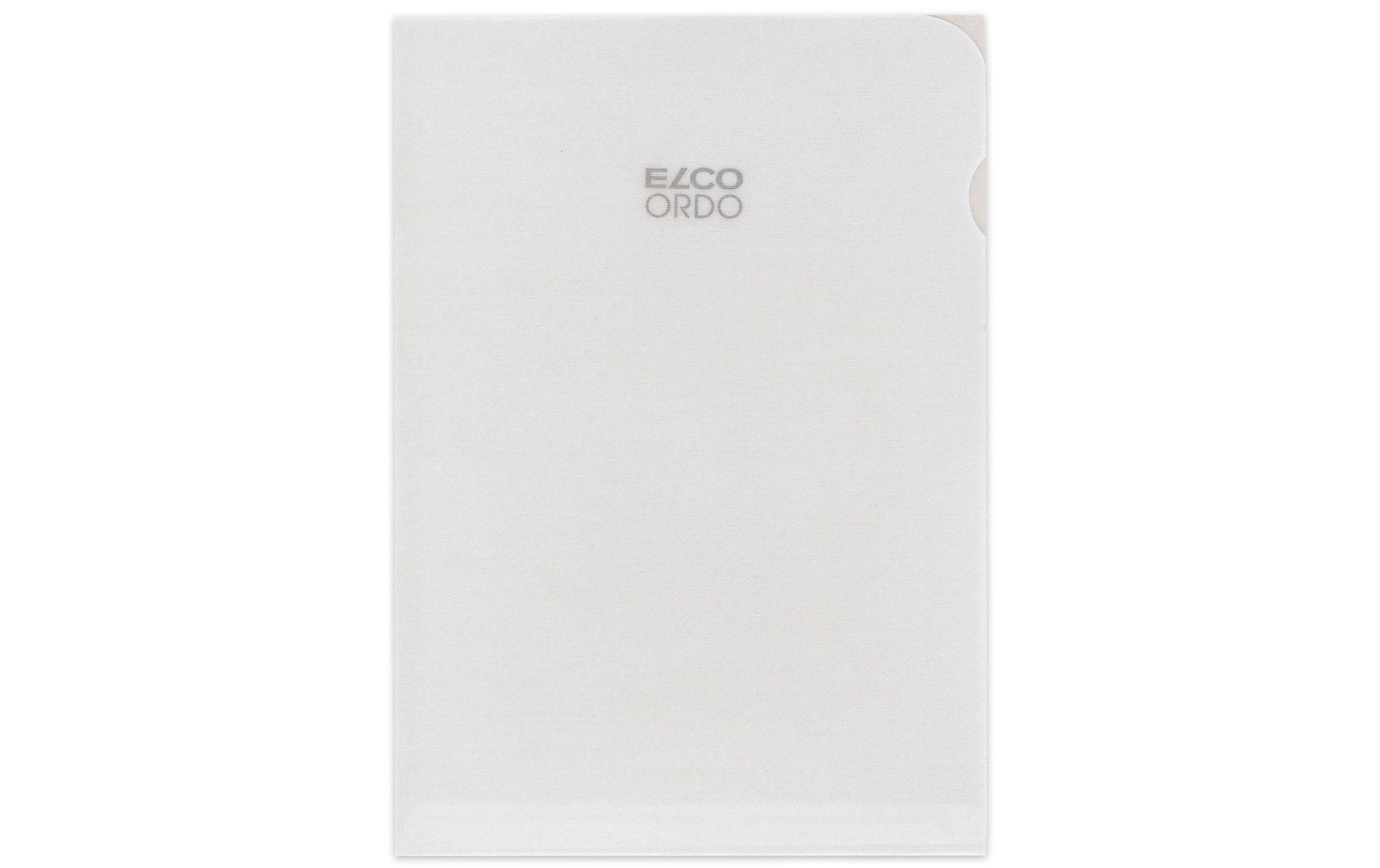 Elco Sichtmappe Ordo transparent, weiss Packung à 100 Stück