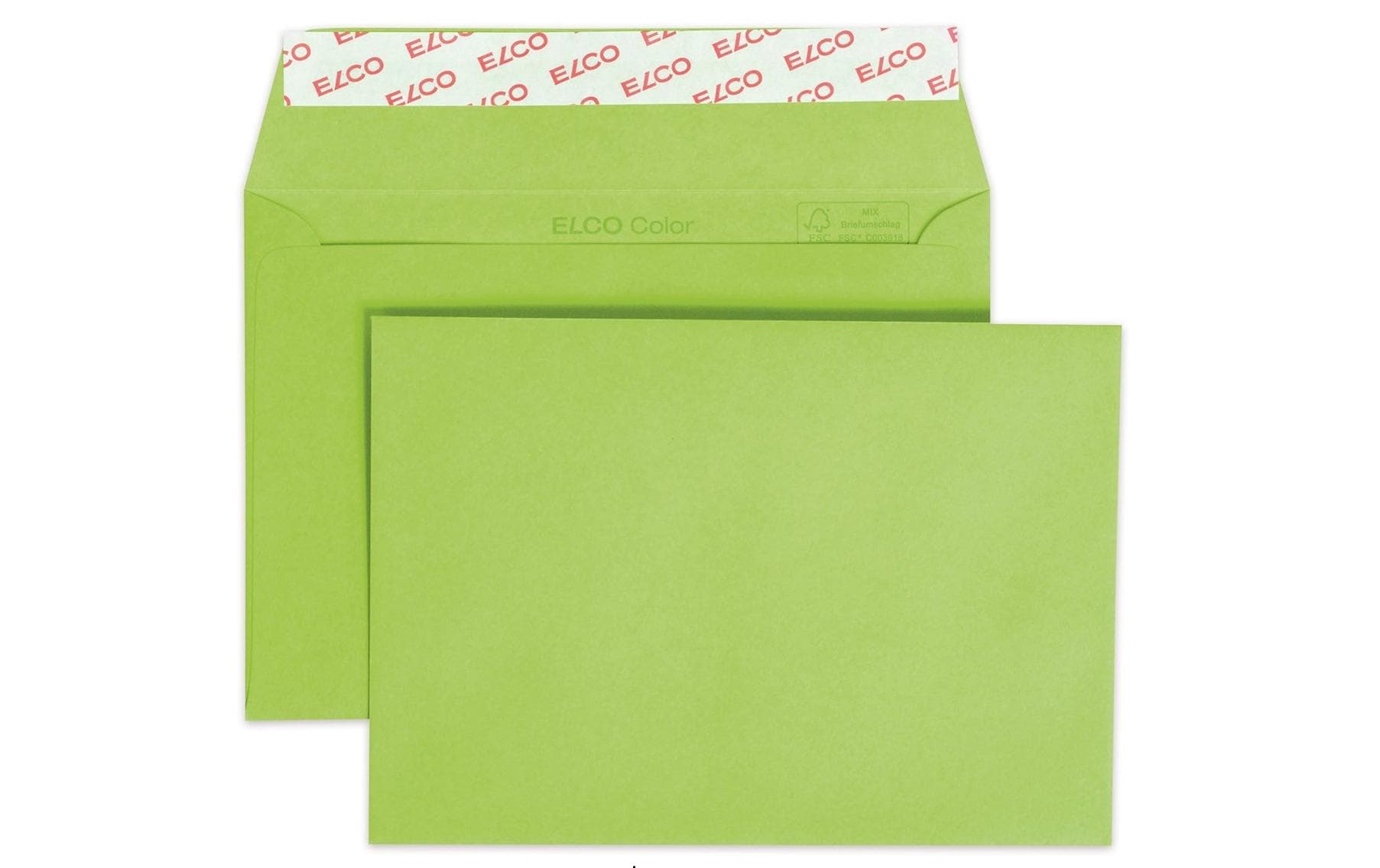 Elco Couvert Color C6 gün ohne Fenster 25 Stück, 100 gm2