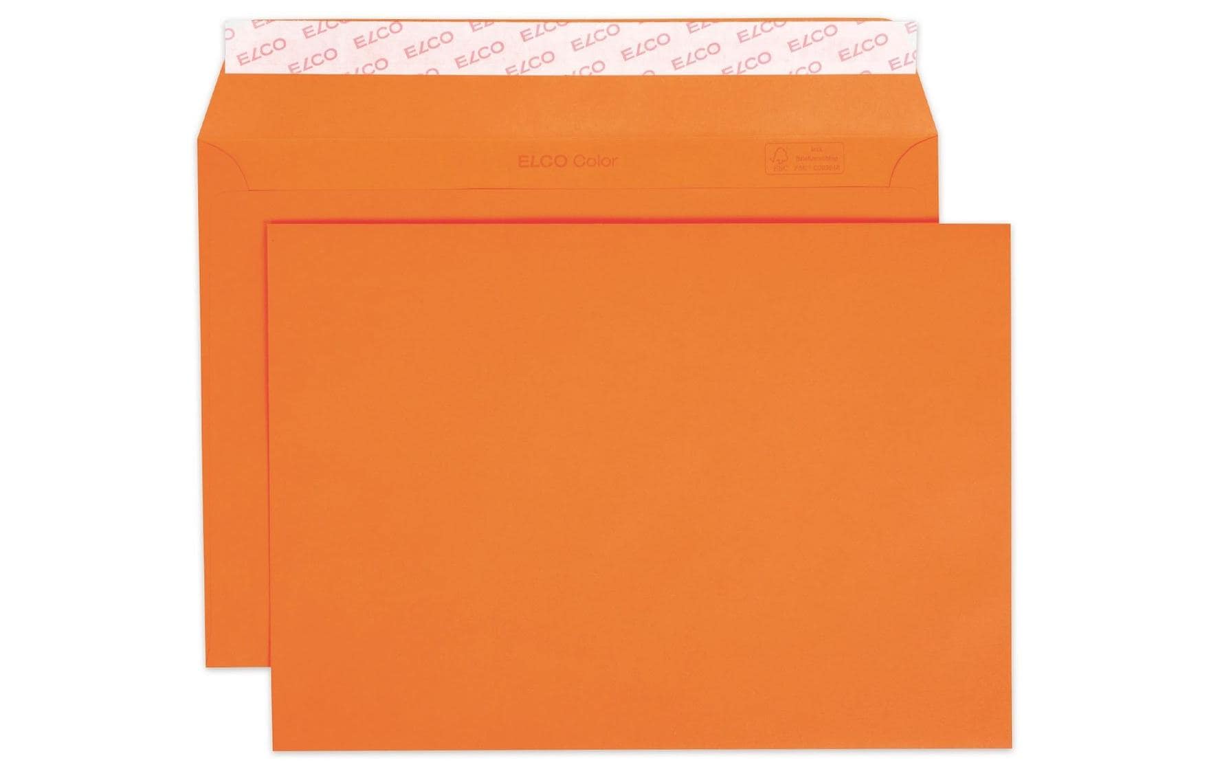 Elco Couvert Color C5 orange ohne Fenster 25 Stück, 100 gm2